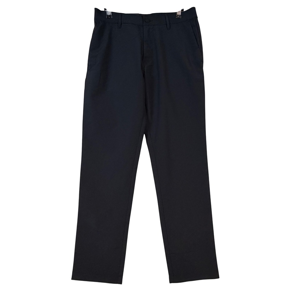 Banana Republic Mens Flat Front Pants 30x32 Black Corporate Gorpcore Casual